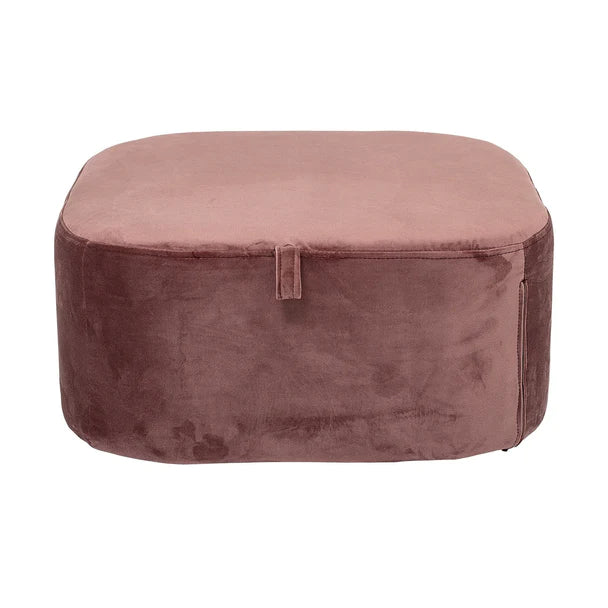 Bloomingville - Puff, rosa, poliéster L55xh25xb55 cm