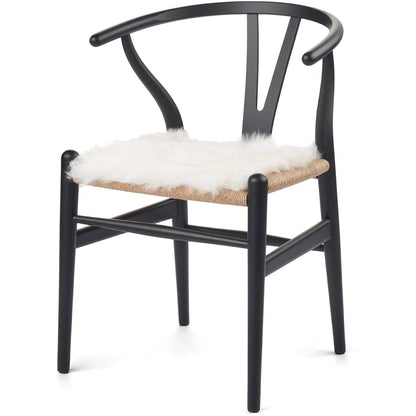 Almofada de assento | Pele de cordeiro | Cabelo curto | Islândia | 40x40 cm.