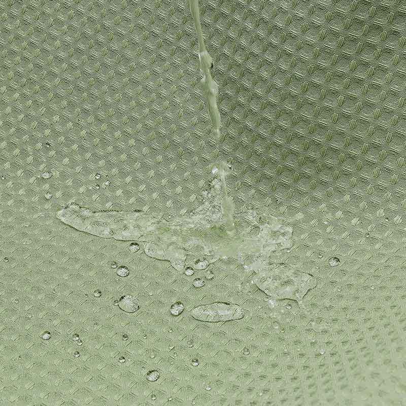 Cortina de banho de waffle em Army Green - 180x200 cm