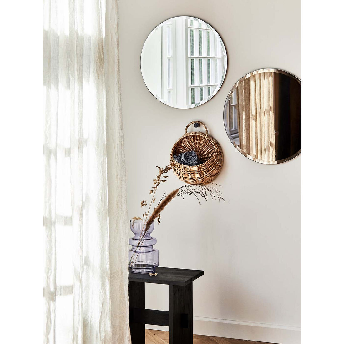 Espelho redondo de faceta Ø50 cm - bronze