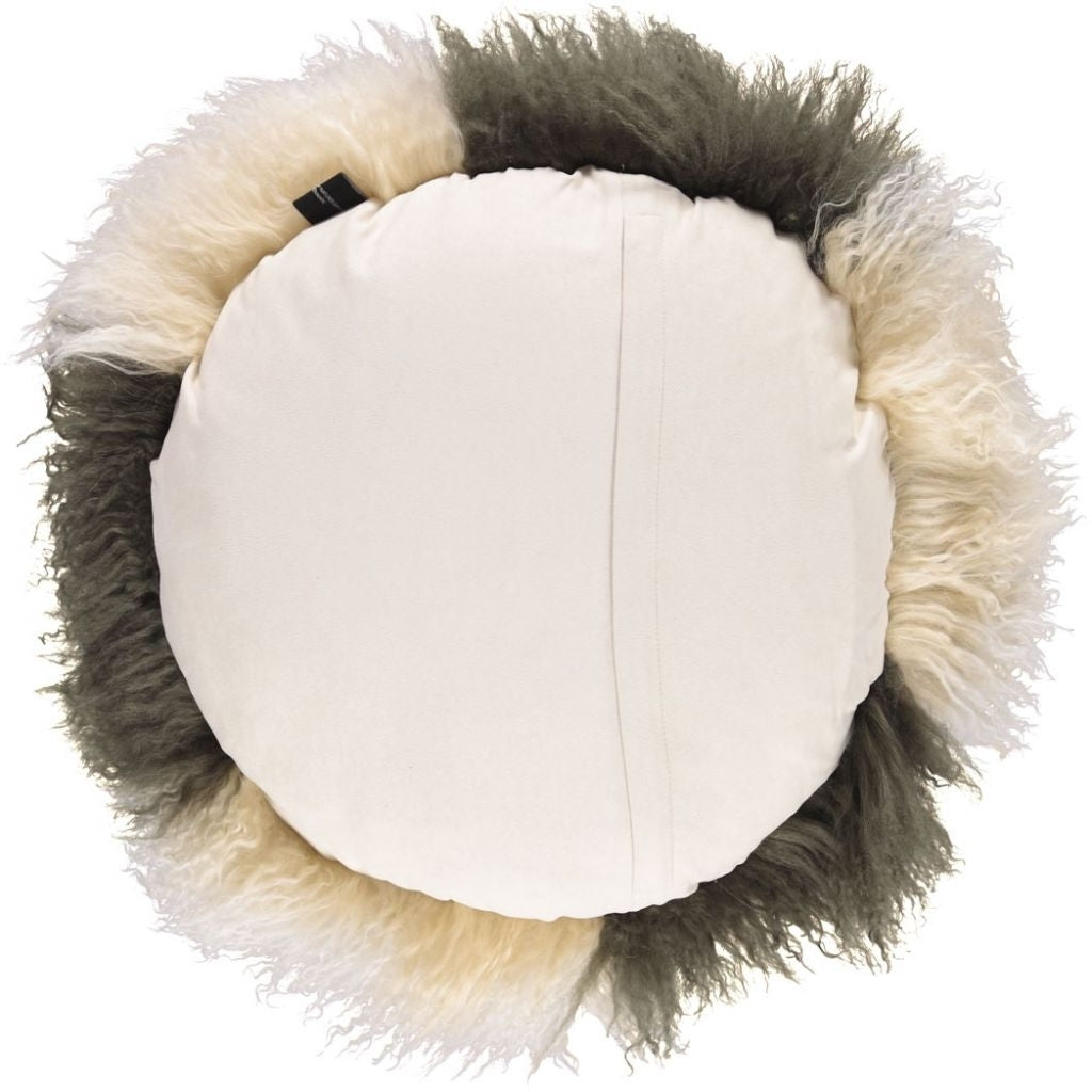 Travesseiro | Pele de cordeiro | Tibete | Ø37 cm.