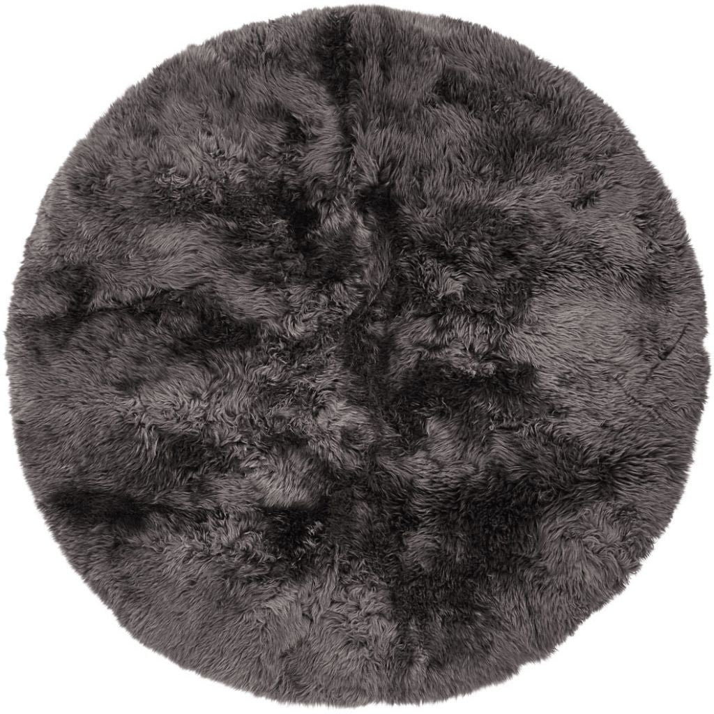Bobertor de pele de cordeiro | Long -Haired | Rodada da Nova Zelândia | Ø180 cm.