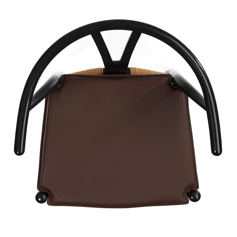 Hynde til Hans J. Wegner Y-stol CH24 i mørkebrun læder - Hynder til Hans J. Wegner CH24 Y-stol - DesignGaragen.dk