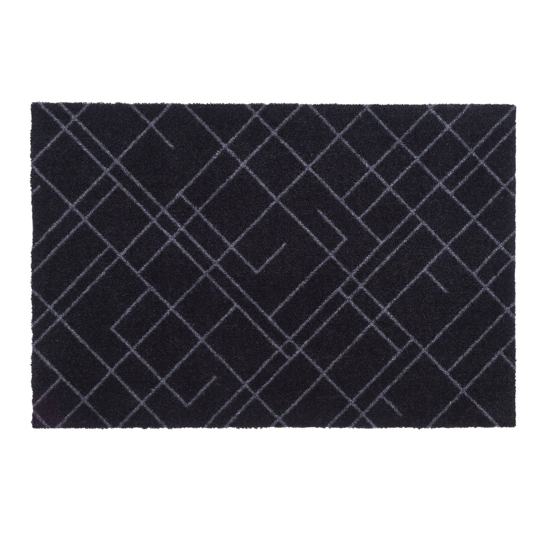 GULVMÅTTE 60 x 90 cm - LINES/BLACK GREY - Tica Copenhagen - DesignGaragen.dk