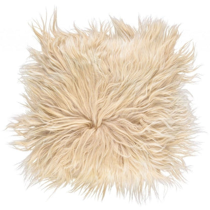 Travesseiro | Pele de cordeiro | Long -Haired | Tibete, Caxemira | 40x40 cm.