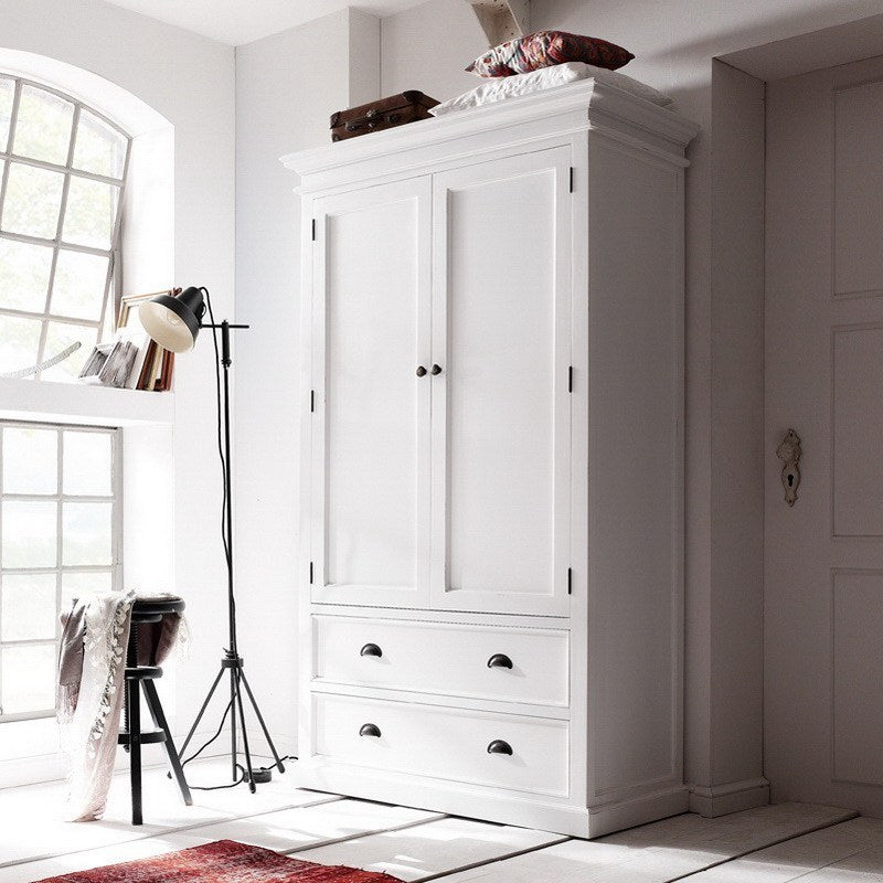 Halifax Wardrobe em mogno com 2 gavetas, 3 prateleiras e 1 barra de cabide