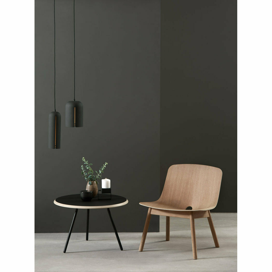 Woud - Sentound Coffee Table - Black (Ø60xh49)