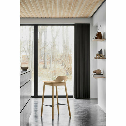 Woud - Mono Counter Chair - Oak pigmentado branco