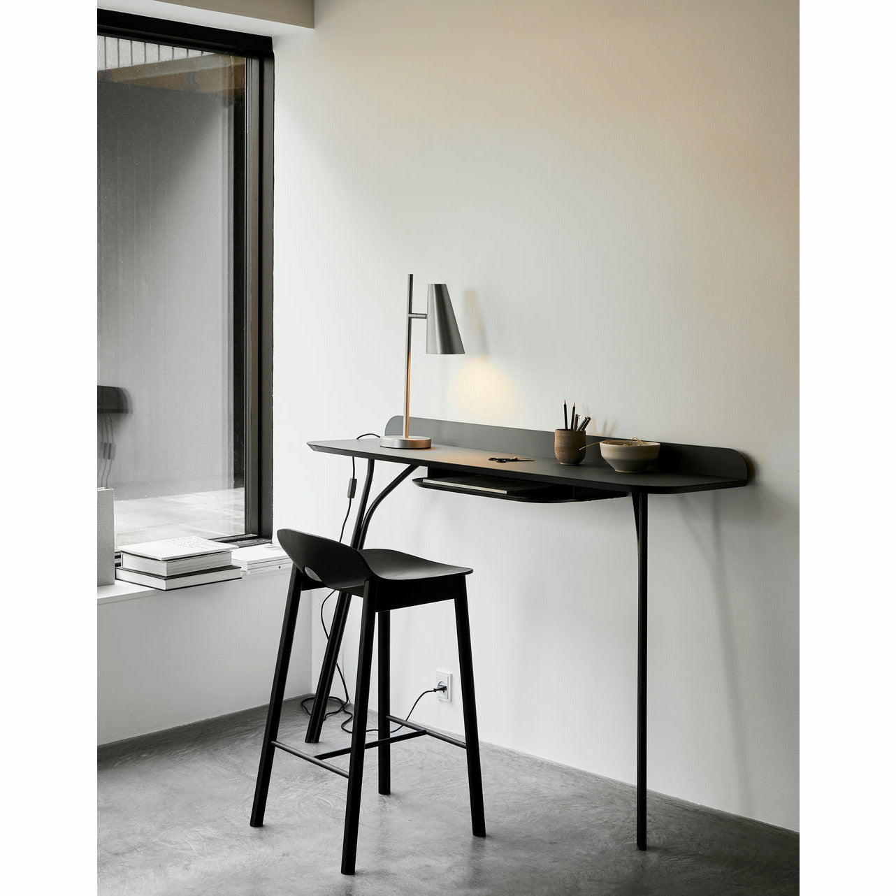 Woud - Mono Counter Chair - Black