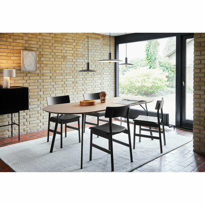 WOUD - Pause dining chair 2.0 - Black w/leather - WOUD - DesignGaragen.dk