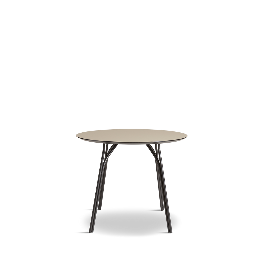 Woud - Mesa de jantar em árvore (90 cm) - bege/preto