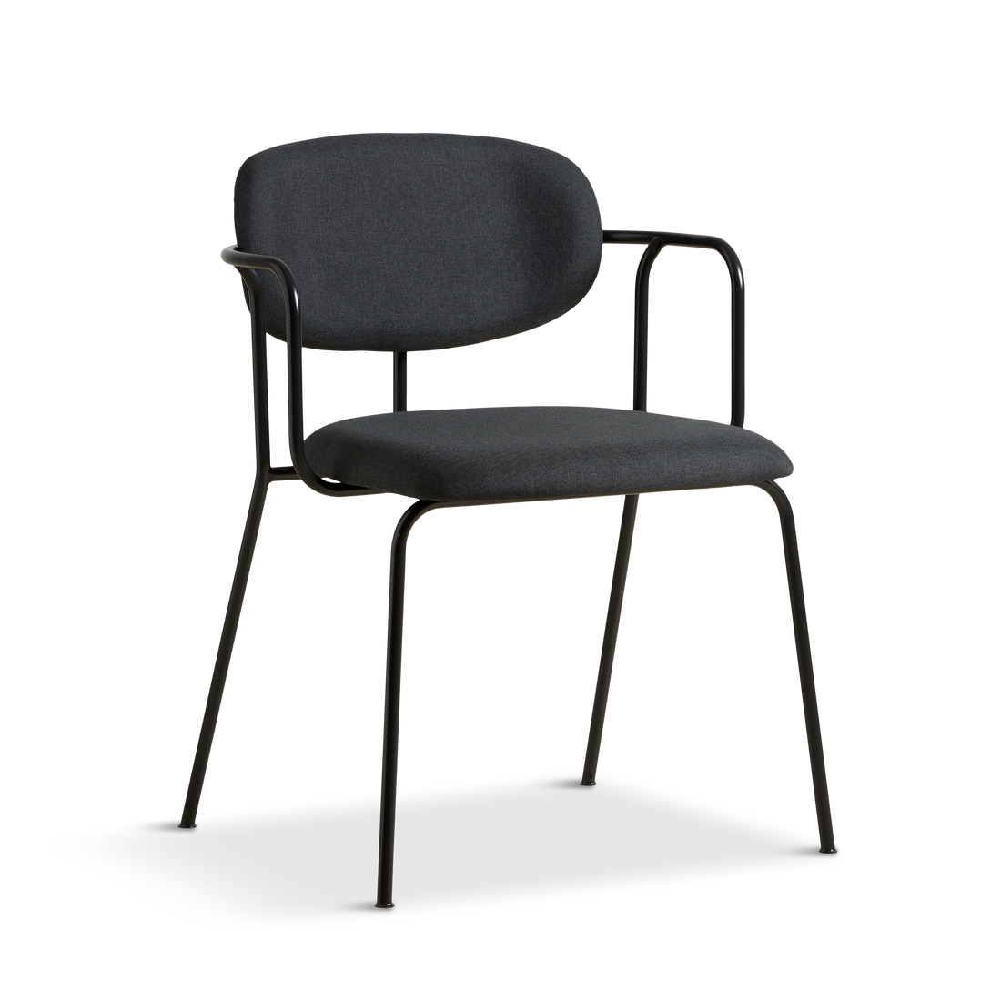Woud - cadeira de jantar de estrutura - cinza escuro