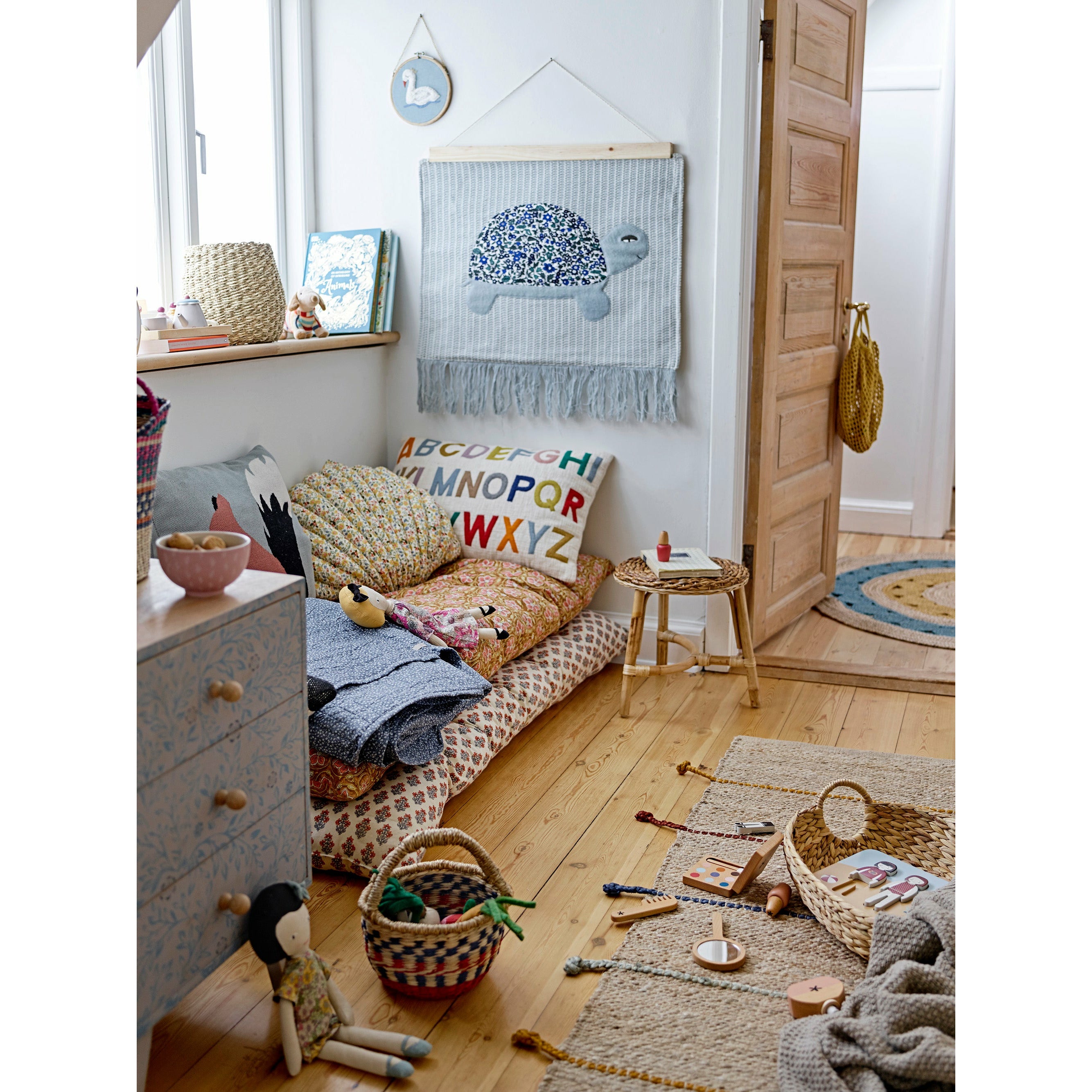 Fro Pude, Gul, Polyester - L50xH50xW15 cm - BLOOMINGVILLE MINI - DesignGaragen.dk
