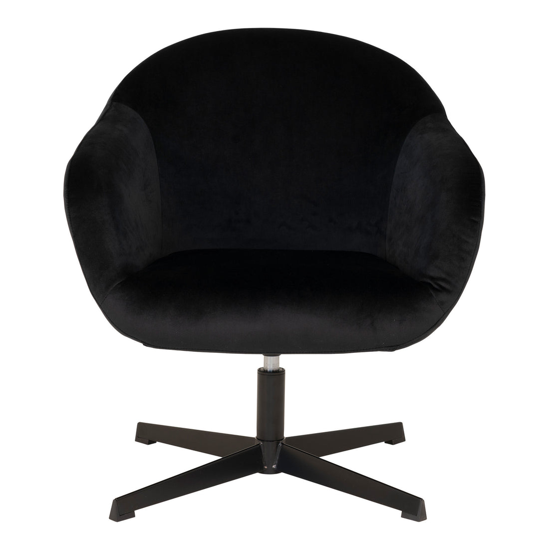 Poltrona de Sydney - poltrona com função giratória em veludo preto e pé preto HN1007 - 1 - PCS