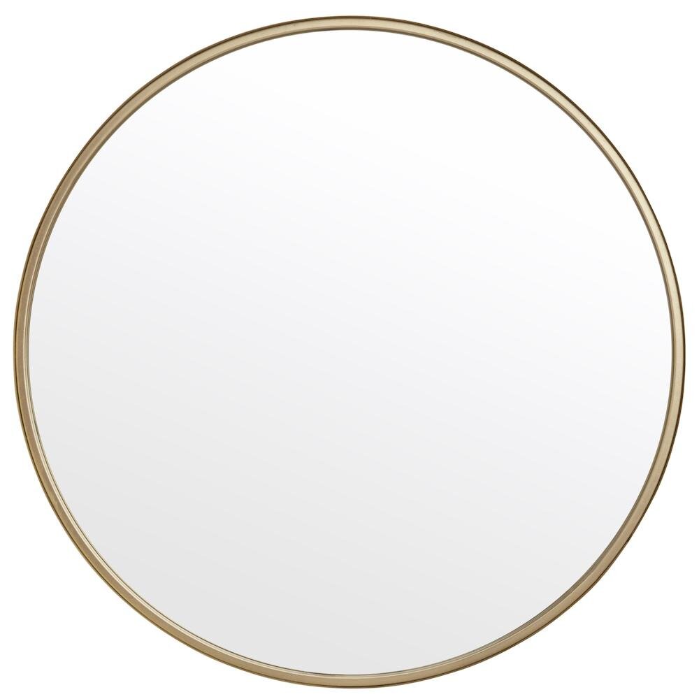 Espelho redondo nórdico em ferro - ø80 cm - acabamento dourado