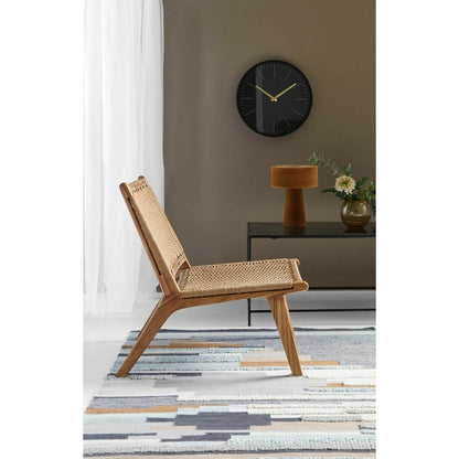 Relógio de parede de Onyx Nordal com vidro - Ø45 cm - preto/latão