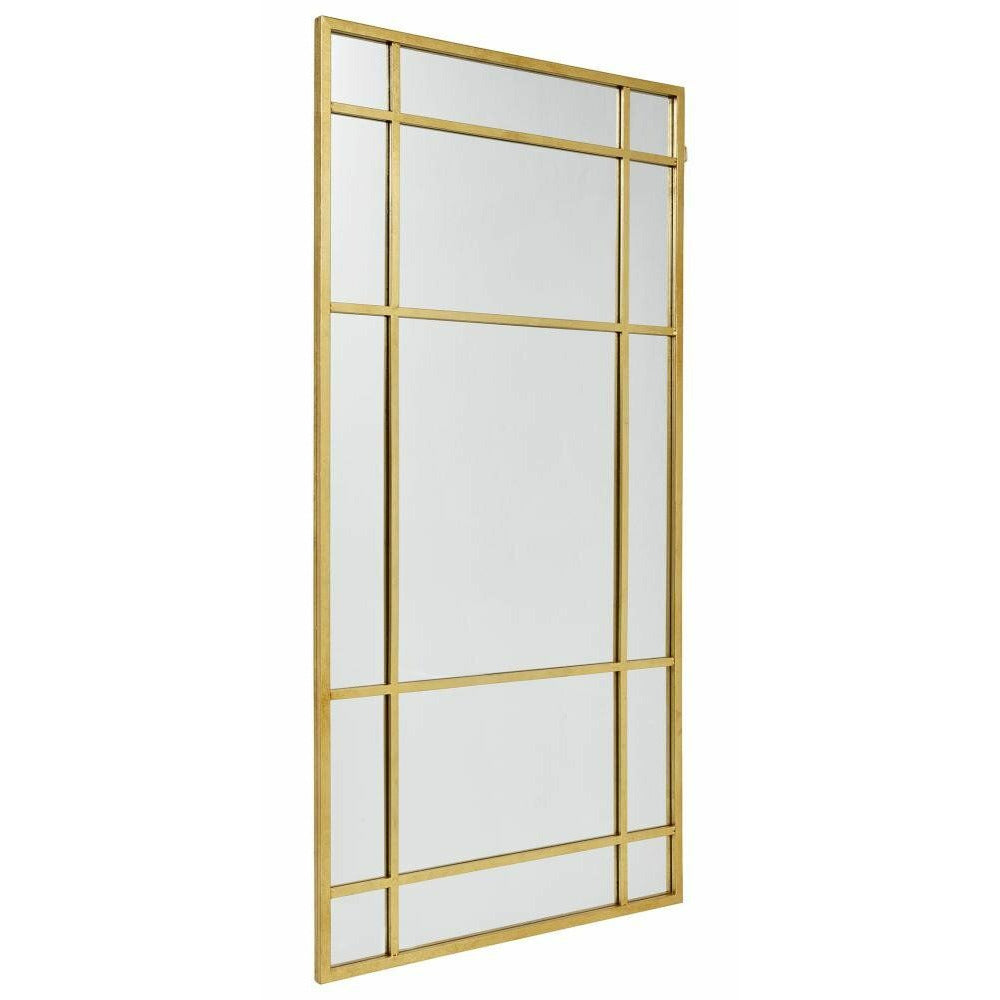 Espelho Espiritual com Frame de Ferro - 204x102 cm - acabamento de ouro