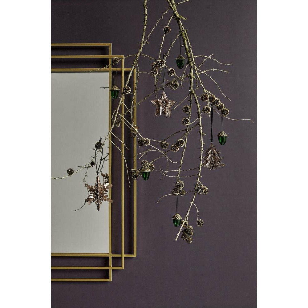 Nordal SQUARE spejl i jern - 97x76 cm - guld finish - Nordal - DesignGaragen.dk