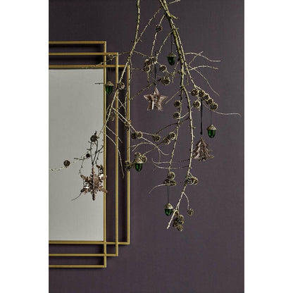 Nordal SQUARE spejl i jern - 97x76 cm - guld finish - Nordal - DesignGaragen.dk