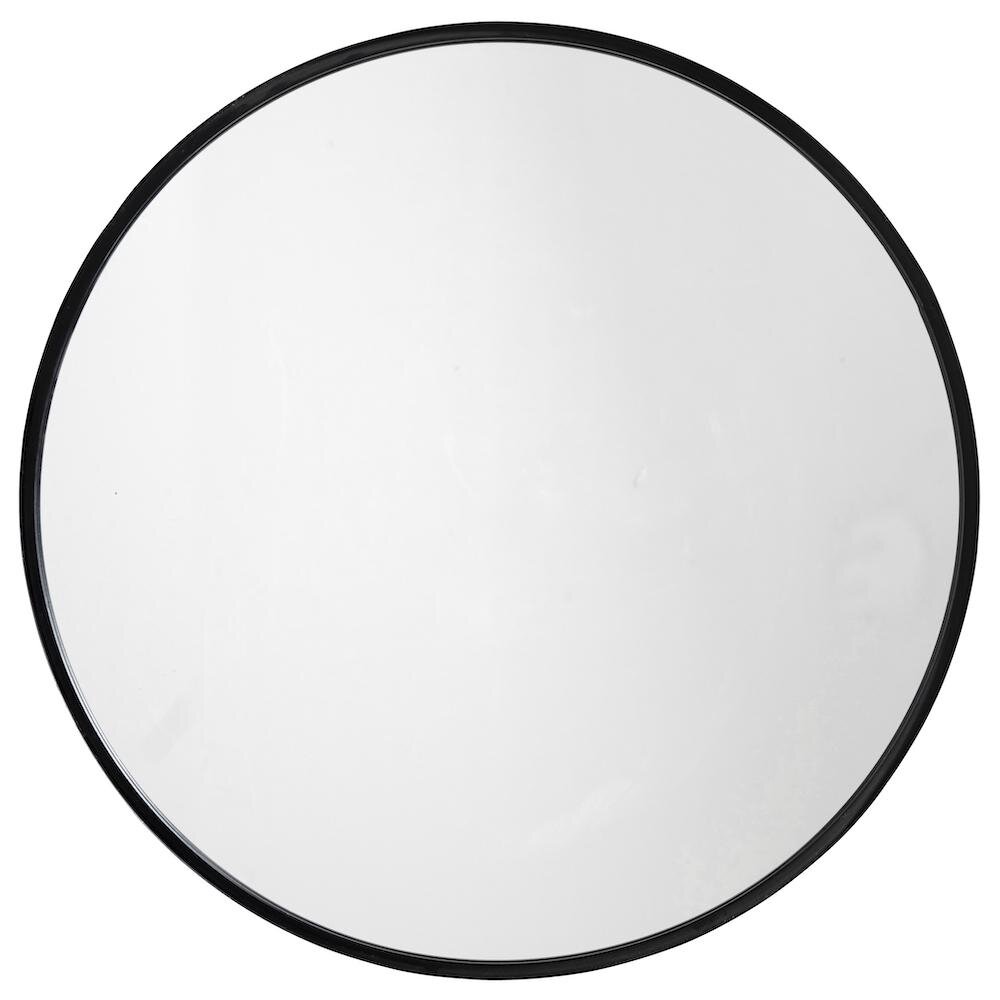Espelho grande redondo Nordal ASIO em ferro - ø160 cm - preto