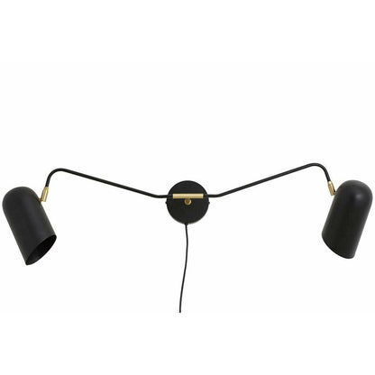 Nordal ERIS væglampe med 2 arme - B100 cm - sort/messing - Nordal - DesignGaragen.dk