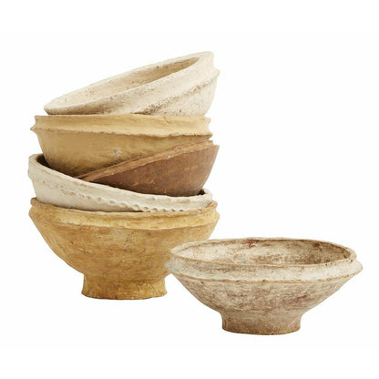 Tigela Indiana Nordal BOWL original em papel maché - cores bege