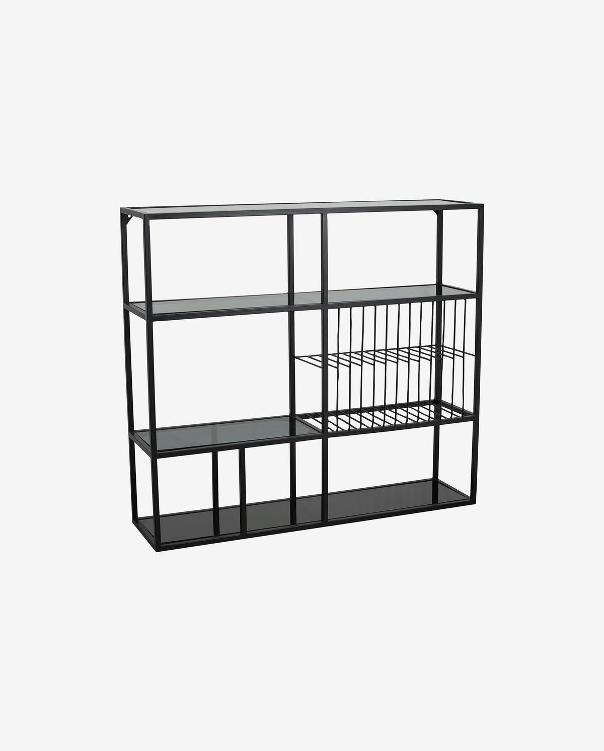 Prateleira de cozinha rur em ferro - 100x90 cm - preto