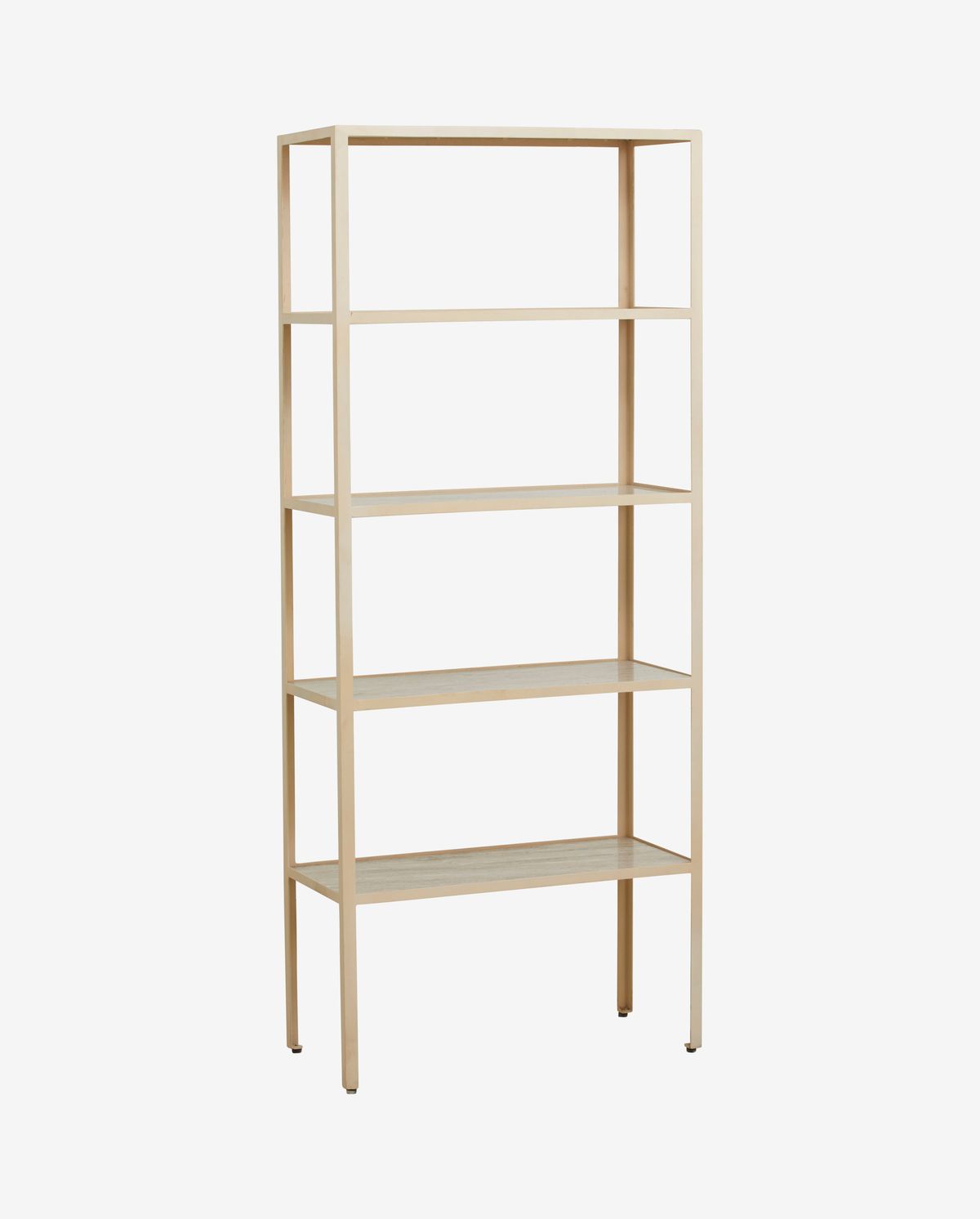 Prateleira de jungo em ferro e mármore - 180x75 cm - areia