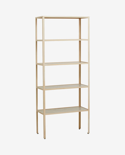 Prateleira de jungo em ferro e mármore - 180x75 cm - areia