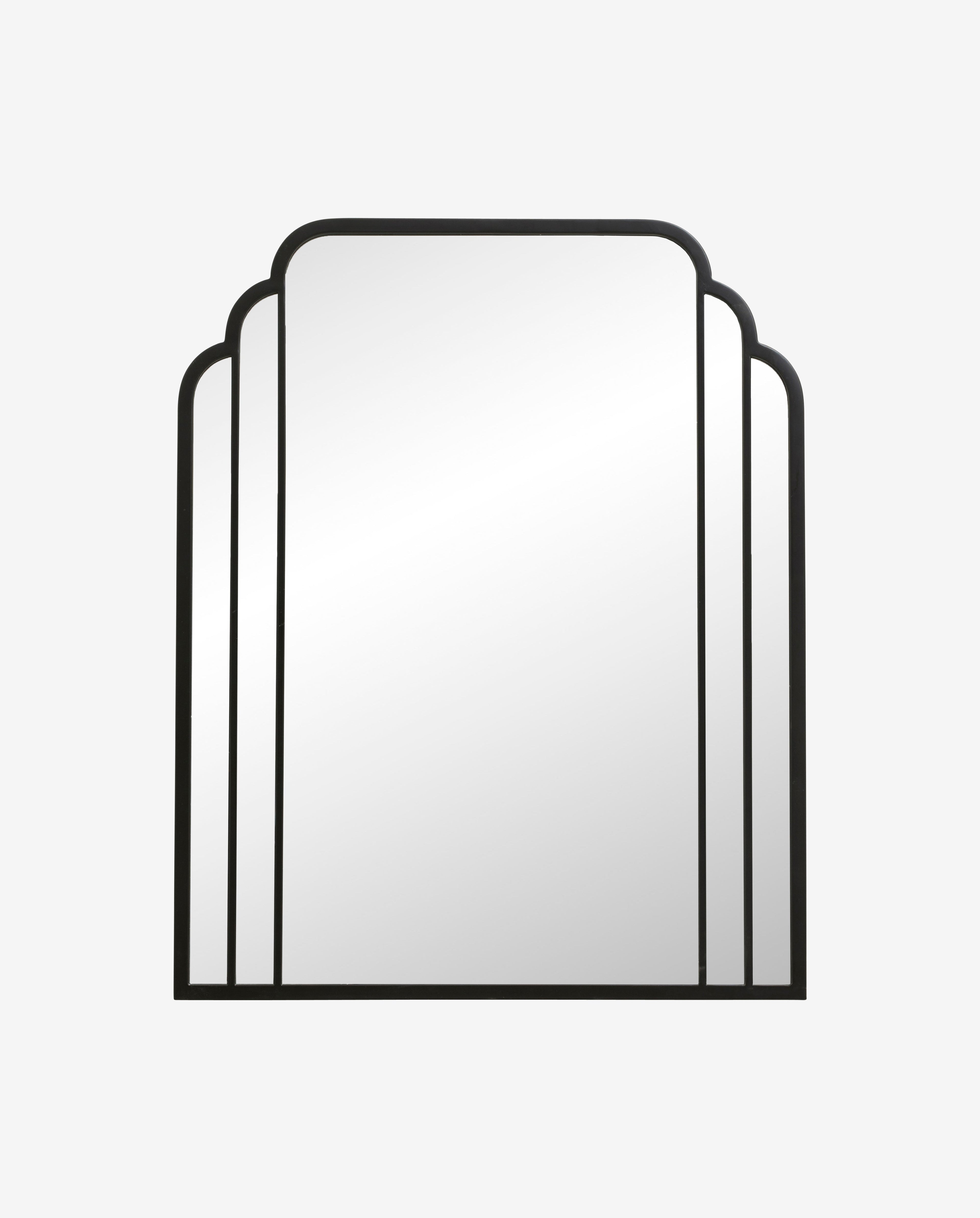 Espelho de Skylark em ferro, 102x82 cm - preto