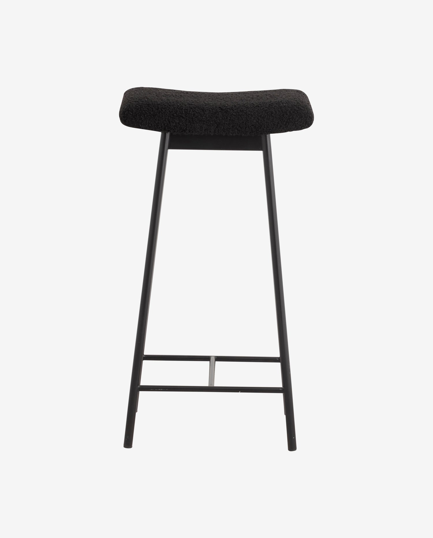 Banquinho de bar zala com imitação de casca de imitação - preto