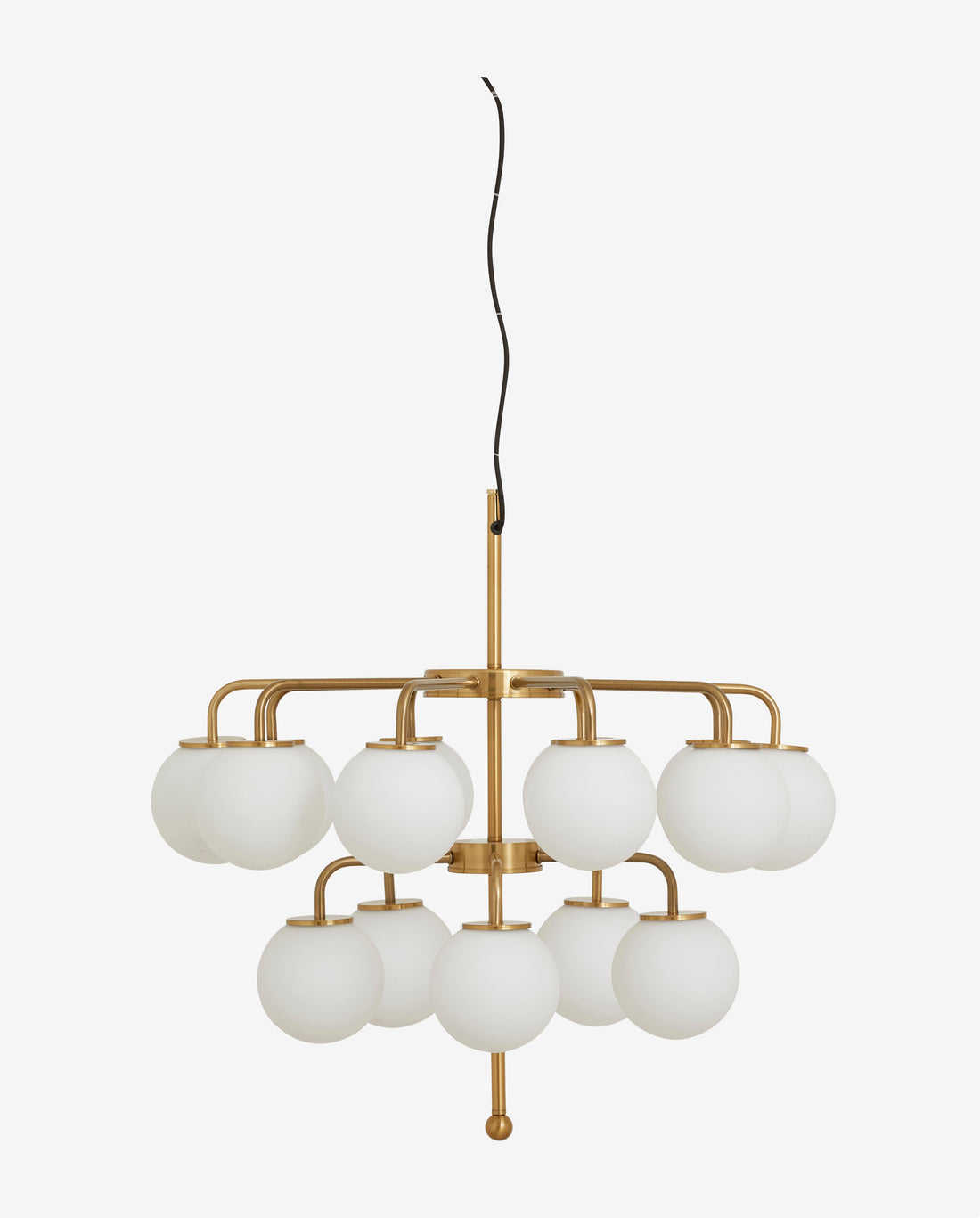 Palma Chandelier - Ø74 cm - Brass/branco