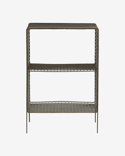 Tuo Cordeira de cabeceira/mesa lateral em ferro - 40x30 cm - verde azeitona