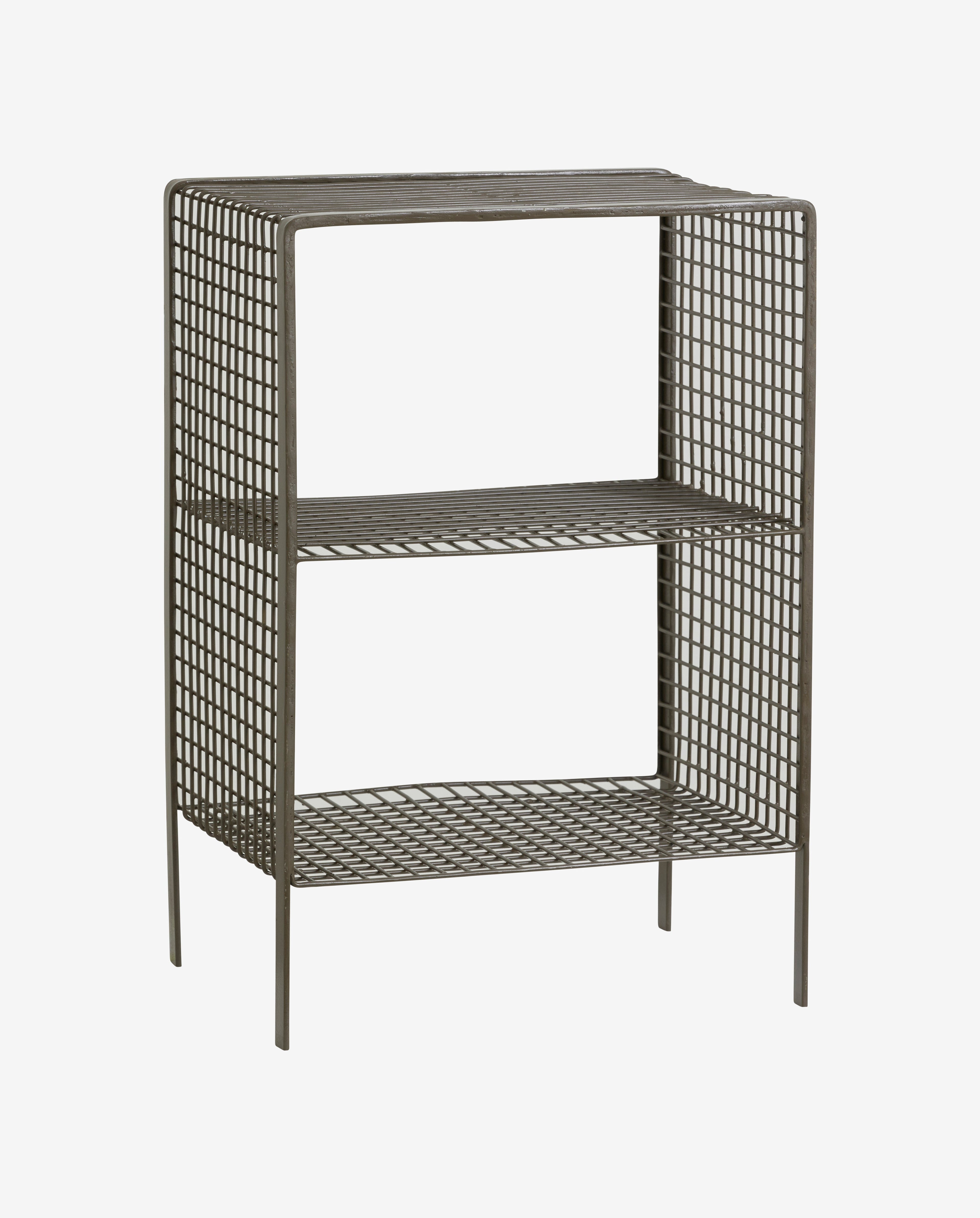 Tuo Cordeira de cabeceira/mesa lateral em ferro - 40x30 cm - verde azeitona