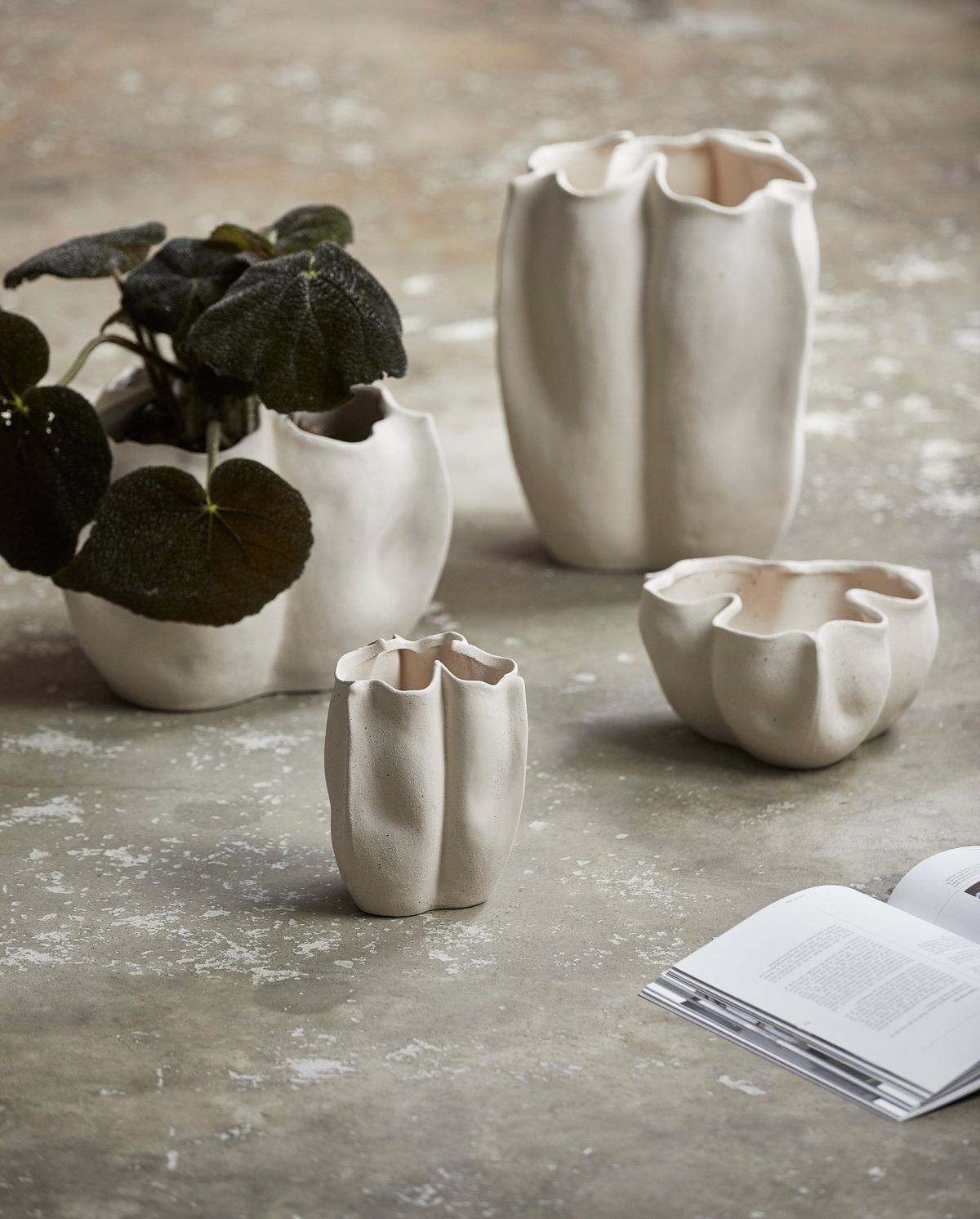 Isabela vaso H36,5 cm - creme
