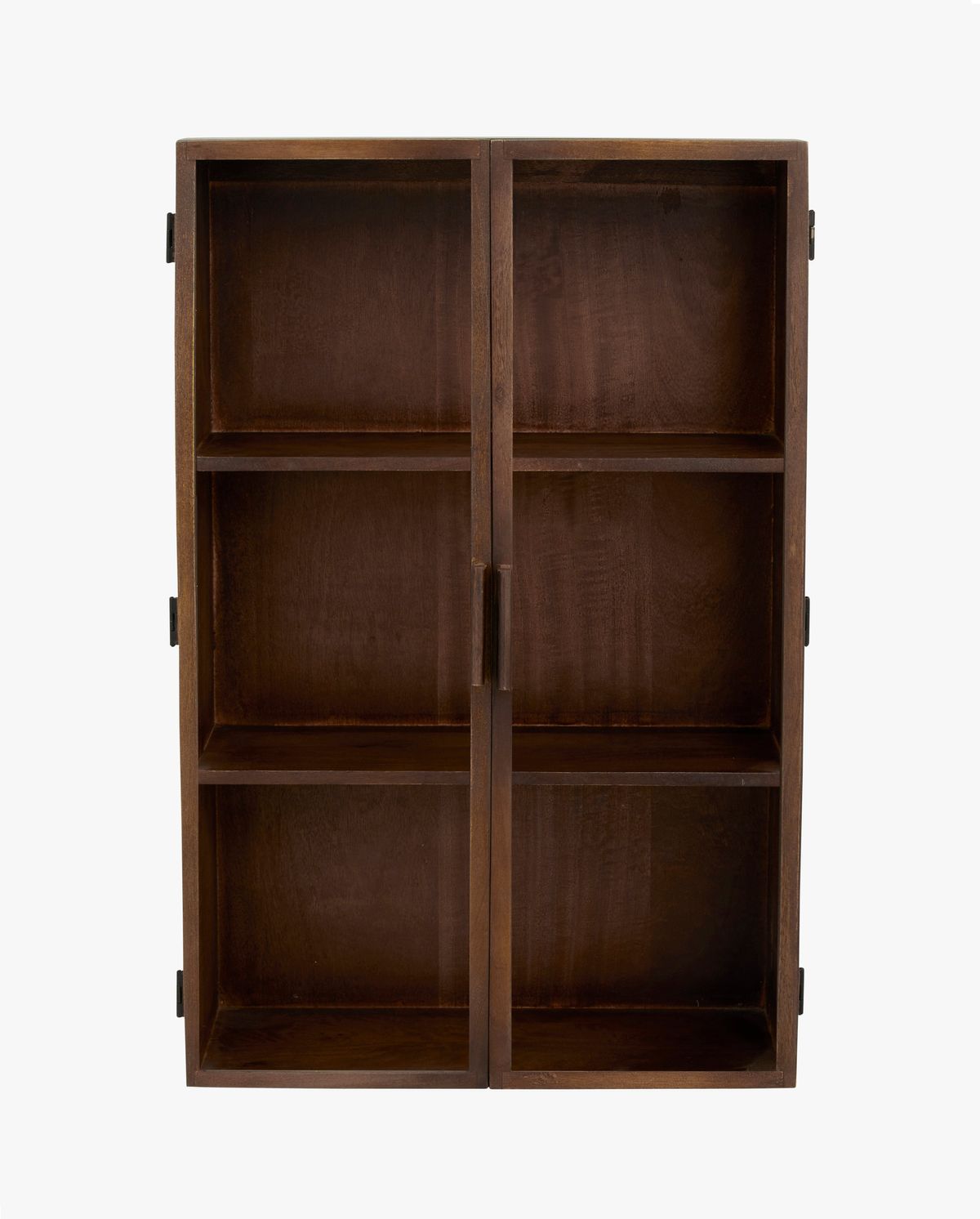 Gabinete de parede de Nango com 2 portas - marrom escuro