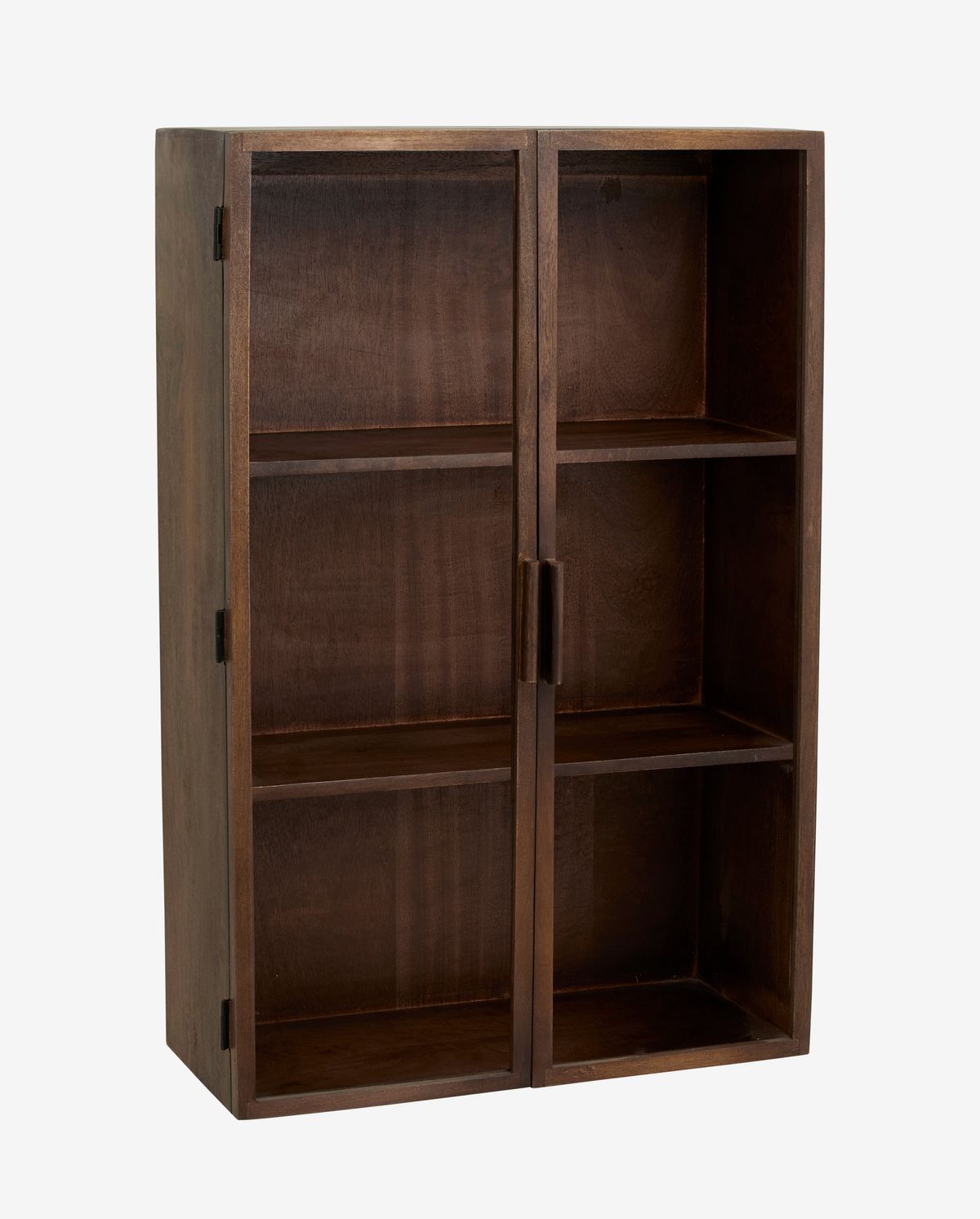 Gabinete de parede de Nango com 2 portas - marrom escuro