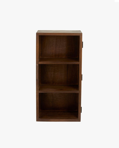 Gabinete de parede de Nango com 1 porta - marrom escuro