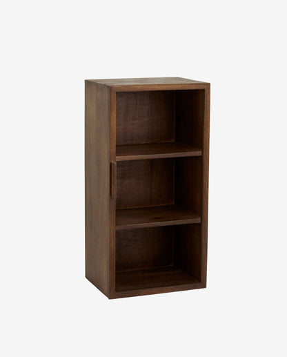 Gabinete de parede de Nango com 1 porta - marrom escuro