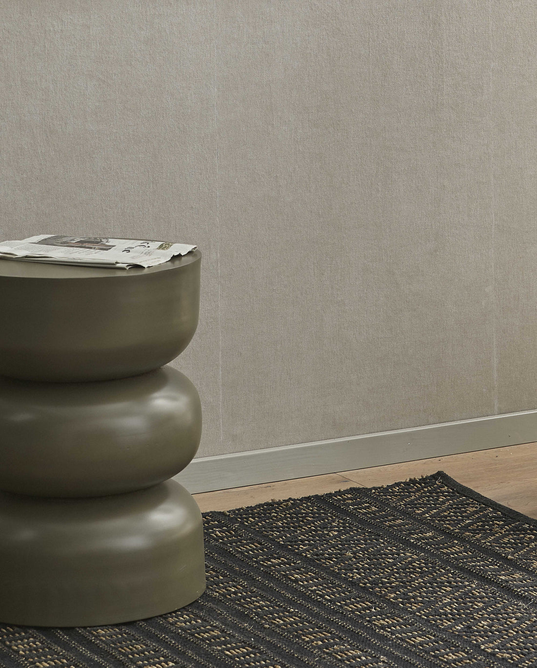 Cobertor Farah em algodão e ervas marinhas 240x160 cm - preto/natureza