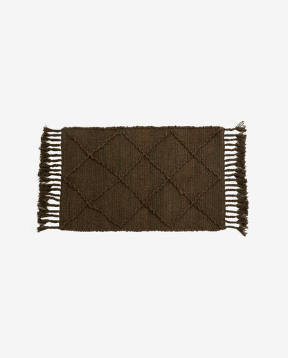Cobertor de Jutan na juta 60x90 cm - marrom/verde