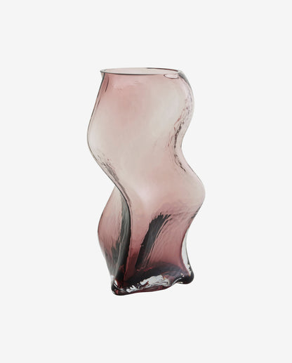 Vaso de zibelina em vidro H30 cm - roxo