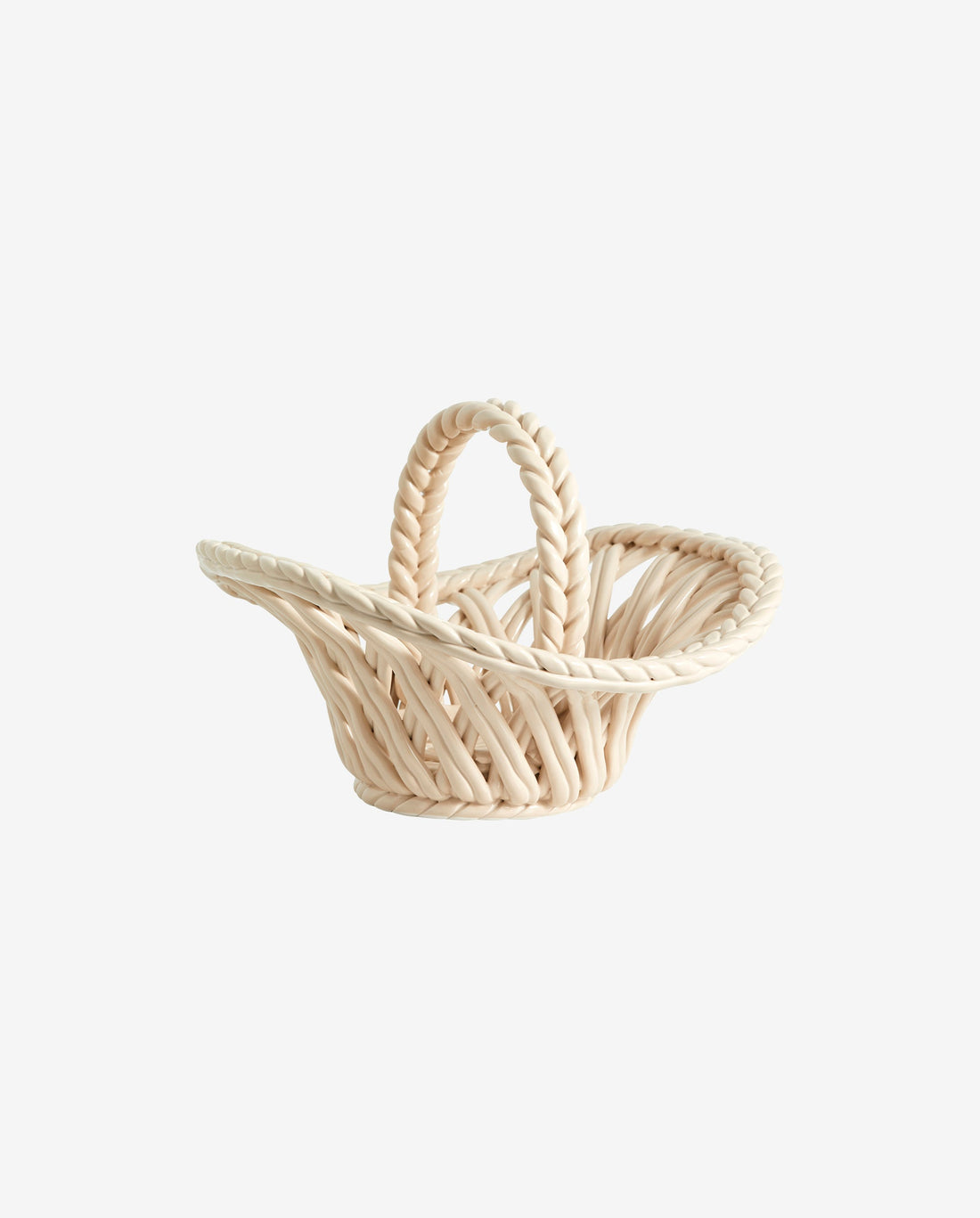 Poel Basket in Ceramics - 27x29 cm - bege