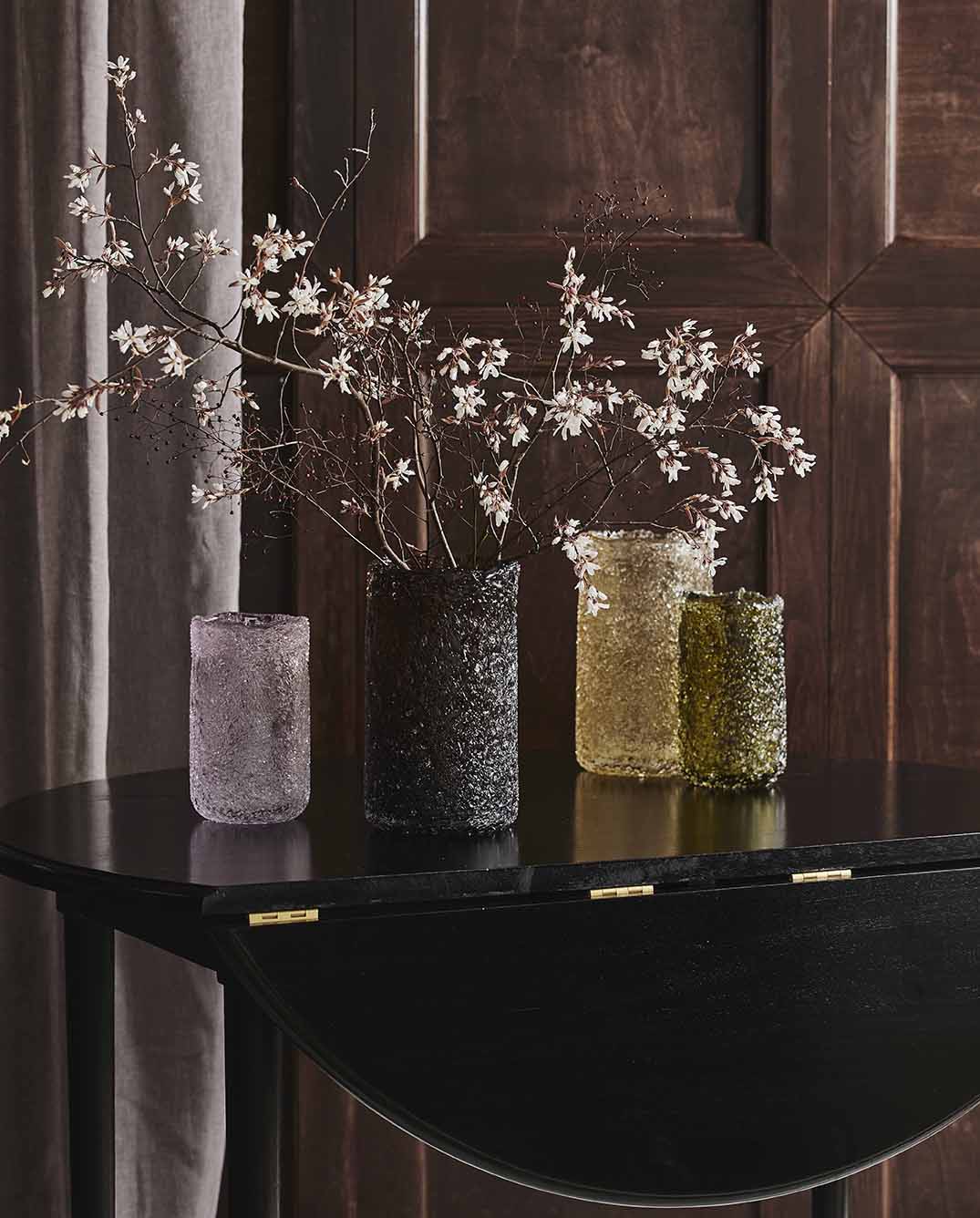 Vaso de vidro Clyde - H25 cm - marrom