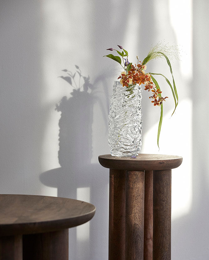 Vaso de vidro maio - h28 cm - vidro transparente