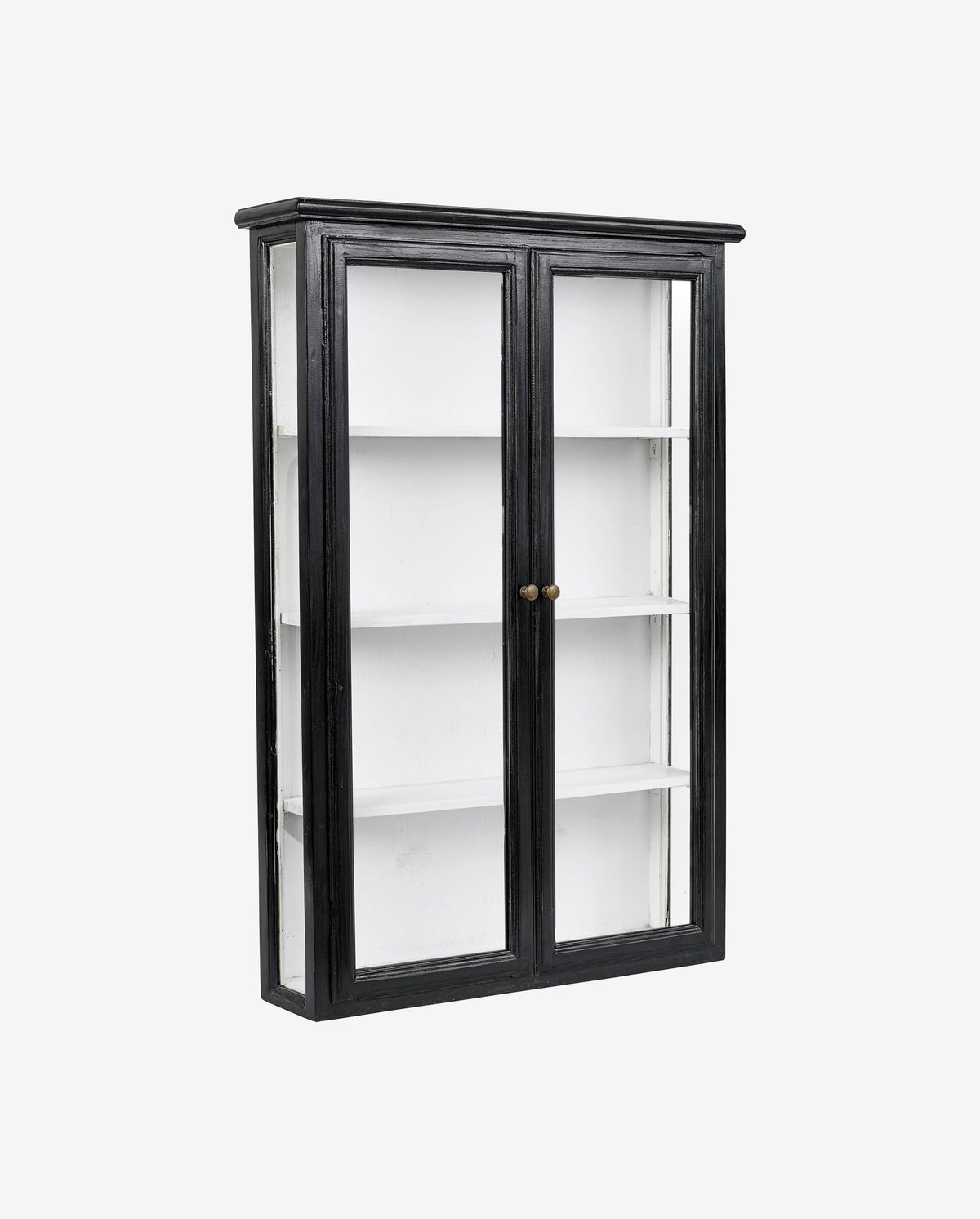 Gabinete de madeira clássico - 120x82 - preto e branco