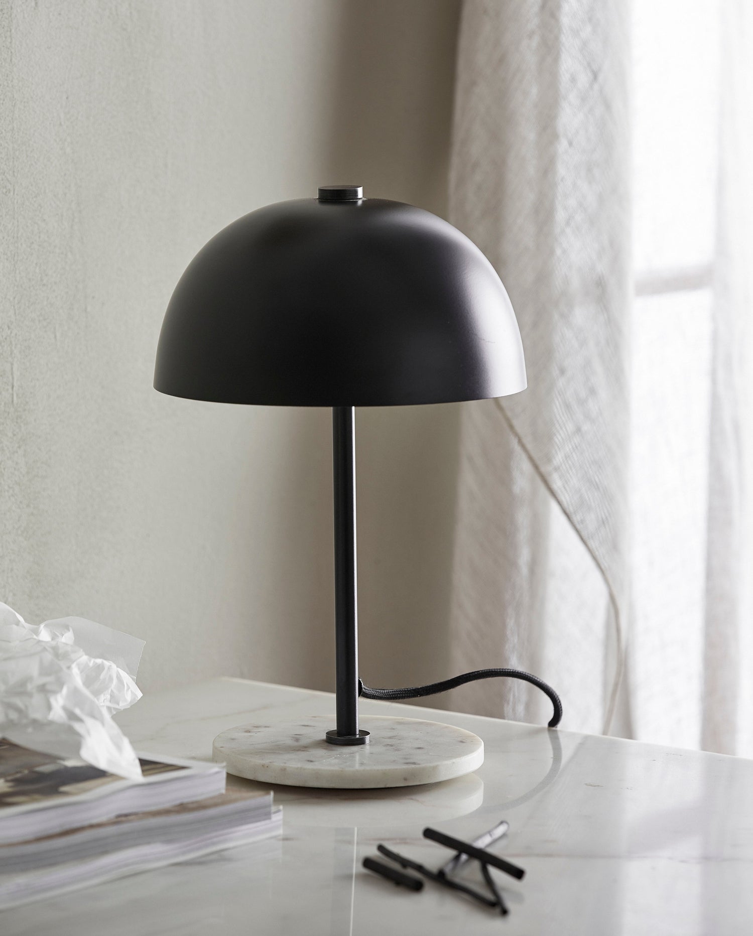 Lâmpada de mesa de kita - H32 cm - preto