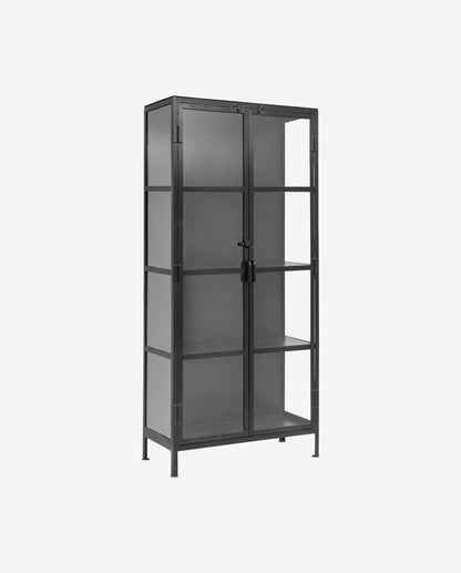 Gabinete de exibição de Phoenix em ferro - 175x80 - preto