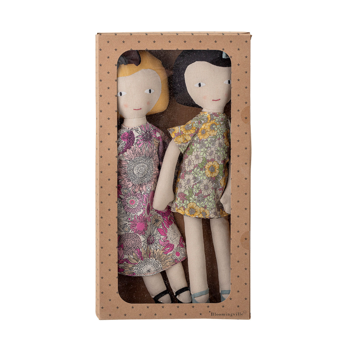 BLOOMINGVILLE MINI Molly &amp;  Vida Doll, Rosa, Bomuld - L15xH37xW7 cm, Set of 2 - DesignGaragen.dk.