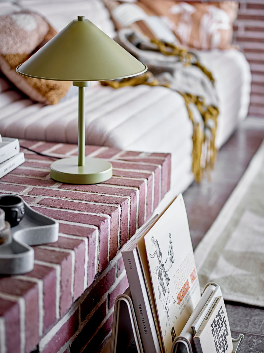 Lâmpada de mesa Bloomingville Bakoni, verde, metal